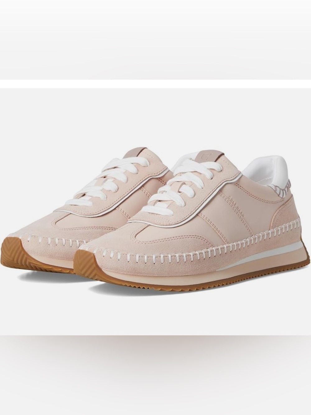 Cole Haan Grandpro Premier Sneakers Women 7.5 Cameo Rose Suede Pink Shoes